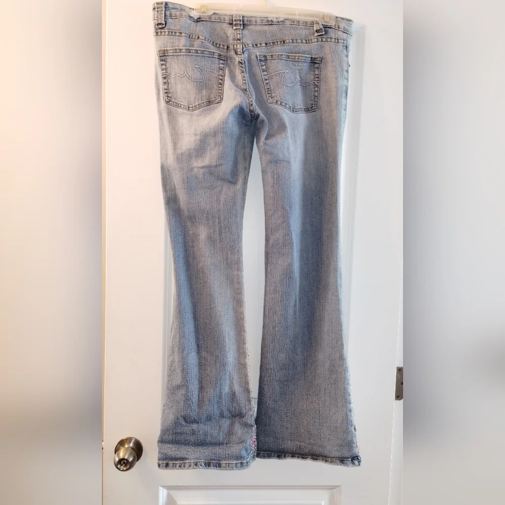 Beaded, Ripped Jeans - Picture 2 of 5